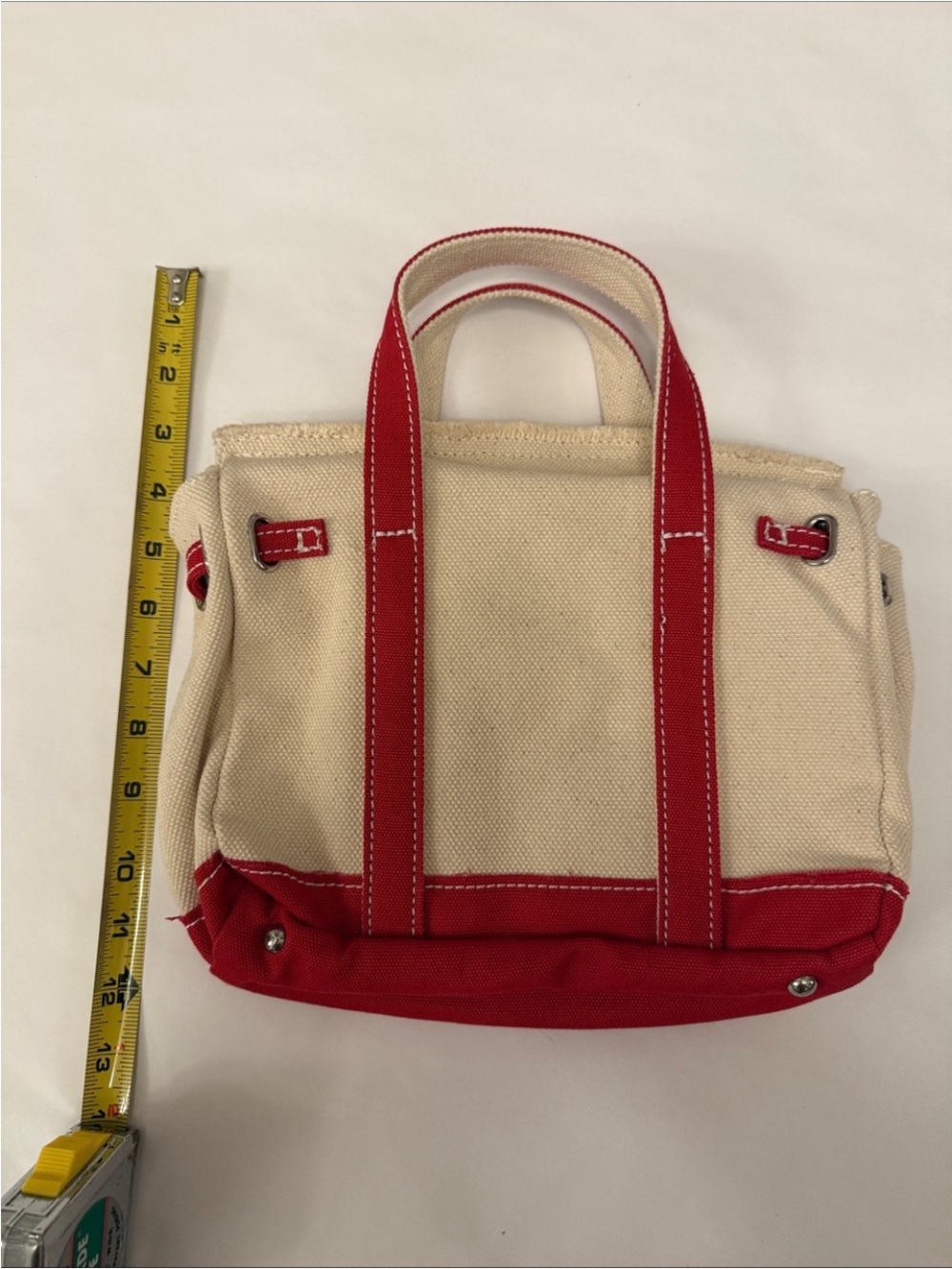 Iconic Must Have- Boatkin Cream Canvas Tote with Red Trim & Handles (never used) - Picture 5 of 6